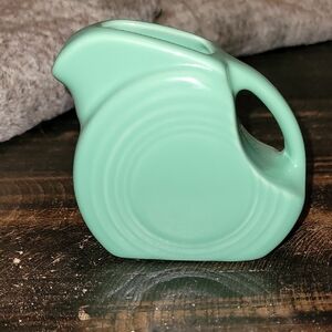 Seamist Fiestaware's 1989 Color Of The Year Mini Disc Pitcher 5 Oz